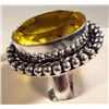 Image 3 : NEW German Silver Ring with "Citrine" type stone size 6