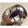 Image 3 : NEW German Silver Ring with Purple Stone, size  7 1/2
