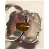 Image 3 : NEW German Silver ring, "Citrine" type stone, size 7