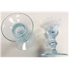 Image 2 : Tiffin Glass Blue Candlesticks, Excellent condition. 4 1/2" tall