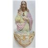 Image 1 : Wall Plaque 6" high, Made in Germany. Religous with Jesus. For Holy Water?