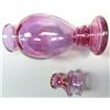 Image 4 : Fenton Iridescent Pink Glass jar with lid 10" tall x 3 1/2" diameter