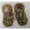 Image 1 : ( 6 ) COLLECTABLE LAS VEGAS CASINO TOKENS AS LISTED .6 Oz .999 SILVER EACH