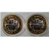 Image 2 : ( 6 ) COLLECTABLE LAS VEGAS CASINO TOKENS AS LISTED .6 Oz .999 SILVER EACH