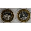 Image 5 : ( 6 ) COLLECTABLE LAS VEGAS CASINO TOKENS AS LISTED .6 Oz .999 SILVER EACH