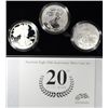 Image 3 : 2006 AMERICAN SILVER EAGLE 20TH ANNIV. 3 COIN SET EXCEPTIONALLY NICE PACKAGING
