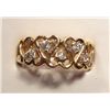 Image 1 : 14k Yellow Gold ring with .255 ct tw of round diamonds. Heart shape filigree-