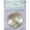 Image 1 : 1923 PEACE DOLLAR PCGS MS-64 OLD RATTLER HOLDER