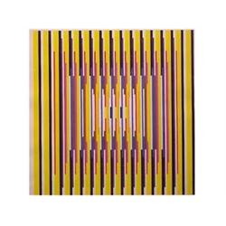 Yaacov Agam (b. 1928) Israeli PRAYER, color screenprint, signed in pencil, from the numbered edit...