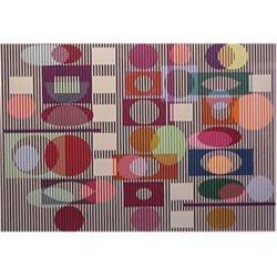 Yaacov Agam (b. 1928) Israeli DOUBLE METAMORPHOSIS, color screenprint, signed in pencil, from the...