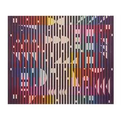 Yaacov Agam (b. 1928) Israeli SPARKLING NIGHT RAINBOW, color screenprint, signed in pencil, from...