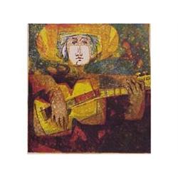 Sunol Alvar (b. 1935) Spanish GUITARIST, color lithograph, signed in pencil, from the numbered ed...