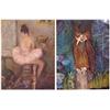 Image 1 : American School (20th Century) BALLERINA, oil painting on canvas, 16 x 12", signed "Frank", frame...
