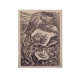 Ernest Barlach (1870-1938) German MAN WOMAN & HORSE, 1920, woodcut, initialed in the block, editi...