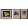 Image 1 : Bert (20th Century) American LEMONS, oil painting on canvas, 5 x 6", signed lower left, framed; T...