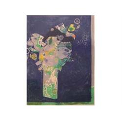 Roger Bezombes (1913-1994) French YELLOW ROSE, 1972, color lithograph, signed in pencil, from the...