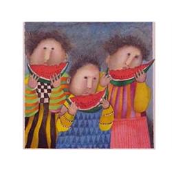 Gracia Rodo Boulanger (b.1935) Bolivian JULY, color lithograph, signed in pencil, from the number...