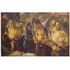 Image 1 : Charles Bragg (b. 1931) American CANDLE SERVICE, oil painting on canvas, 24 x 36", signed lower r...