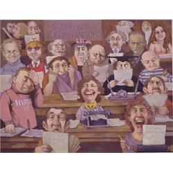 Charles Bragg (b. 1931) American BAR EXAM, color Giclee print, signed in pencil, artist's proof,...