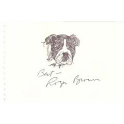 Roger Brown (1941) American DOG, 1994, rubber stamp on paper, 6 x 4", signed. $200/400...