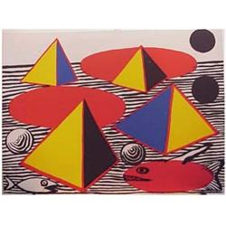 Alexander Calder (1898-1976) American POISSON ROUGE ET POISSON BLANCHE, color lithograph, signed...