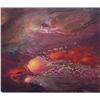 Image 1 : Dario Campanile (20th Century) French L'AMORE VOLANTE, 1983, oil painting on canvas, 30 x 35", si...