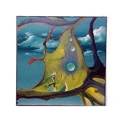 Dario Campanile (20th Century) French CRYSTAL OOZE, oil painting on canvas, 43 1/2 x 43 1/2", sig...