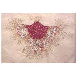 Linda Cares (b. 1951) American RED MOSAIC BUTTERFLY, mixed media, 21 x 29 3/4", signed lower righ...