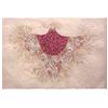 Image 1 : Linda Cares (b. 1951) American RED MOSAIC BUTTERFLY, mixed media, 21 x 29 3/4", signed lower righ...