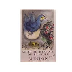 after Marc Chagall (1887-1985) Russian/French THE BLUE BIRD (S.p114), 1968, Sorlier color lithogr...