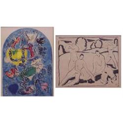 after Marc Chagall (1887-1985) Russian/French TRIBE OF DAN, color lithograph, image 11 3/4 x 8 1/...