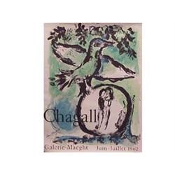 Marc Chagall (1887-1985) Russian/French THE GREEN BIRD (S.p40), 1962, color lithograph poster, be...