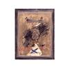 Image 1 : James Coignard (b. 1925) French HOMME ET CROIX BLEUE, oil on paper with collage, 9 3/4 x 7 3/4",...