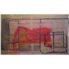 Image 1 : Guillermo Conte (b. 1956) Argentinian LA CUIDAD OCULTA, 1987, oil painting on canvas with collage...
