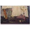 Image 1 : Gabriel Dauchot (b. 1927) French TABLE STILL LIFE, oil painting on canvas, 23 1/2 x 39", signed l...