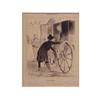 Image 1 : Honore Daumier (1808-1879) French LE GROOM PUBLIC, lithograph, stone signed, image 9 1/2 x 7 1/2"...