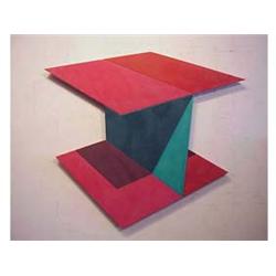 Ron Davis (b. 1937) American I-BEAM, 1996, encaustic painted cut plywood, 53 x 47", signed. $3000...