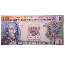 Robert Dowd (1936-1996) American $100 DOLLAR BILL, 1994, color lithograph, signed in pencil, arti...