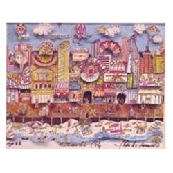 Charles Fassiano (20th Century) American ATLANTIC CITY, 3-D color print, signed in pen, artist's...