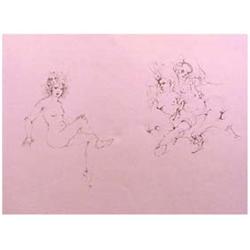 Leonore Fini (1908-1996) Italian/Argentinian TROIS FEMMES , etching, signed in pencil, from the n...