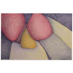 Karen Lee Fisher (20th Century) American GRAVITATIONAL PULL, 1981, pastel on paper, 25 x 17 , sig...