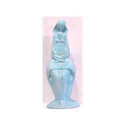 Karoly Fulop (1898-1963) American MOTHER AND CHILD, blue glazed ceramic, 18" high, signed underne...