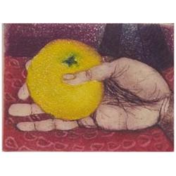 Vita Giorgi (20th Century) NARANJA, color etching, signed in pencil, from the numbered edition of...