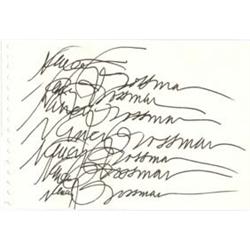 Nancy Grossman (b. 1940) American SIGNATURE, 1994, ink on paper, 4 x 6", signed. Starting Bid $20...