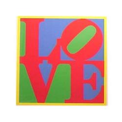 Robert Indiana (b.1928) American HELIO LOVE, 1995, color screenprint, signed in pencil, from the...