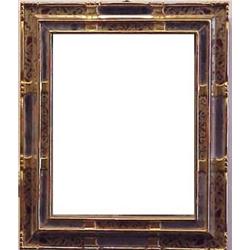 Italian Style (20th Century) MIRROR, carved & gilded wood mirror frame, 17 3/4 x 15", with old gl...
