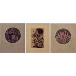 Carol Jablonsky (1939-2001) American EDEN FLOWER; FOREST, 1979, (two) each color lithograph, sign...