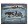 Image 1 : Simon Karczmar (b. 1903) Poland/Isreali THE NIGHT WAGON, color lithograph, signed in pencil, from...