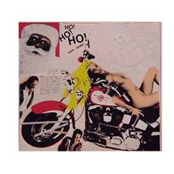 Steve Kaufman & Adam Karen (20th Century) American HOLIDAY PRINT, 1991, color screenprint on canv...