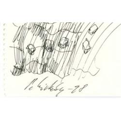 Per Kirkeby (b. 1938) Danish UNTITLED, 1998, ink drawing on paper, 4 x 6", signed and dated. $200...
